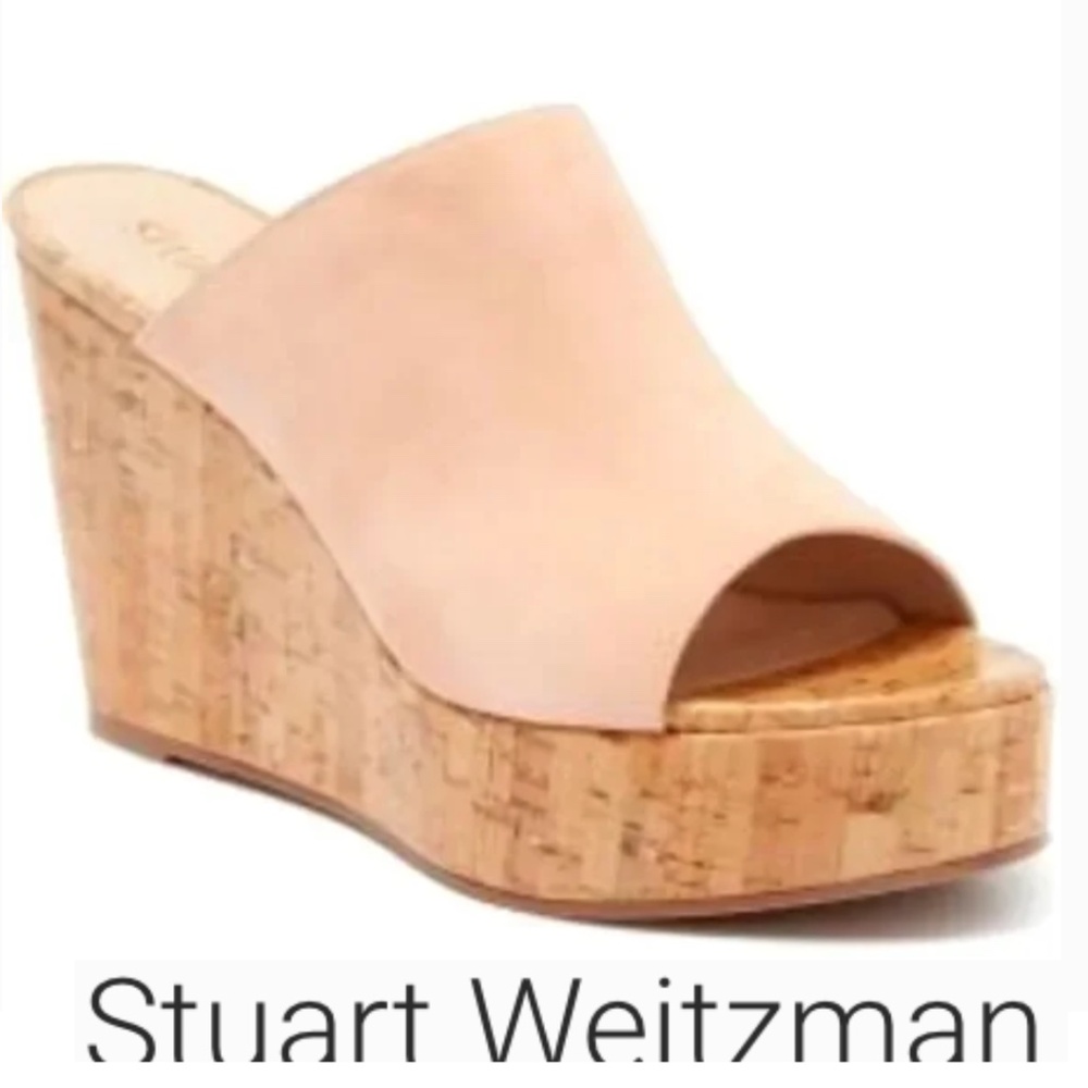 Stuart Weitzman Margarite Pink sand wedge sandal, 7, nLg1295 - Picture 1 of 6